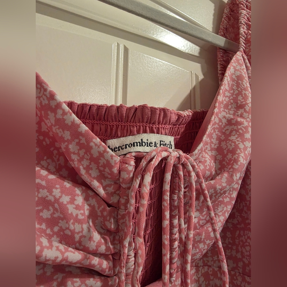Abercrombie & Fitch Peasant Sleeve Smock Top Ditsy Floral Print A&F XL - Picture 6 of 12